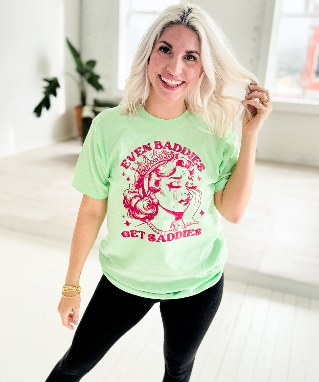 Even Baddies Get Saddies Graphic Tee