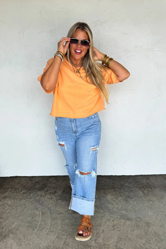 PREORDER: Regan Raw Hem Tee