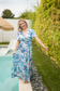 IN STOCK Millie Maxi Dress - Abstract Aqua Breeze FINAL SALE