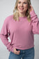 IN STOCK Corrine Ribbed Pullover Top - Rose FINAL SALE