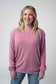 IN STOCK Corrine Ribbed Pullover Top - Rose FINAL SALE