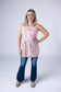 IN STOCK Renee Ruffle Tank Top - Coral Sunset Floral FINAL SALE