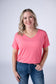 IN STOCK Chloe Cozy Top - Sun Kissed Coral
