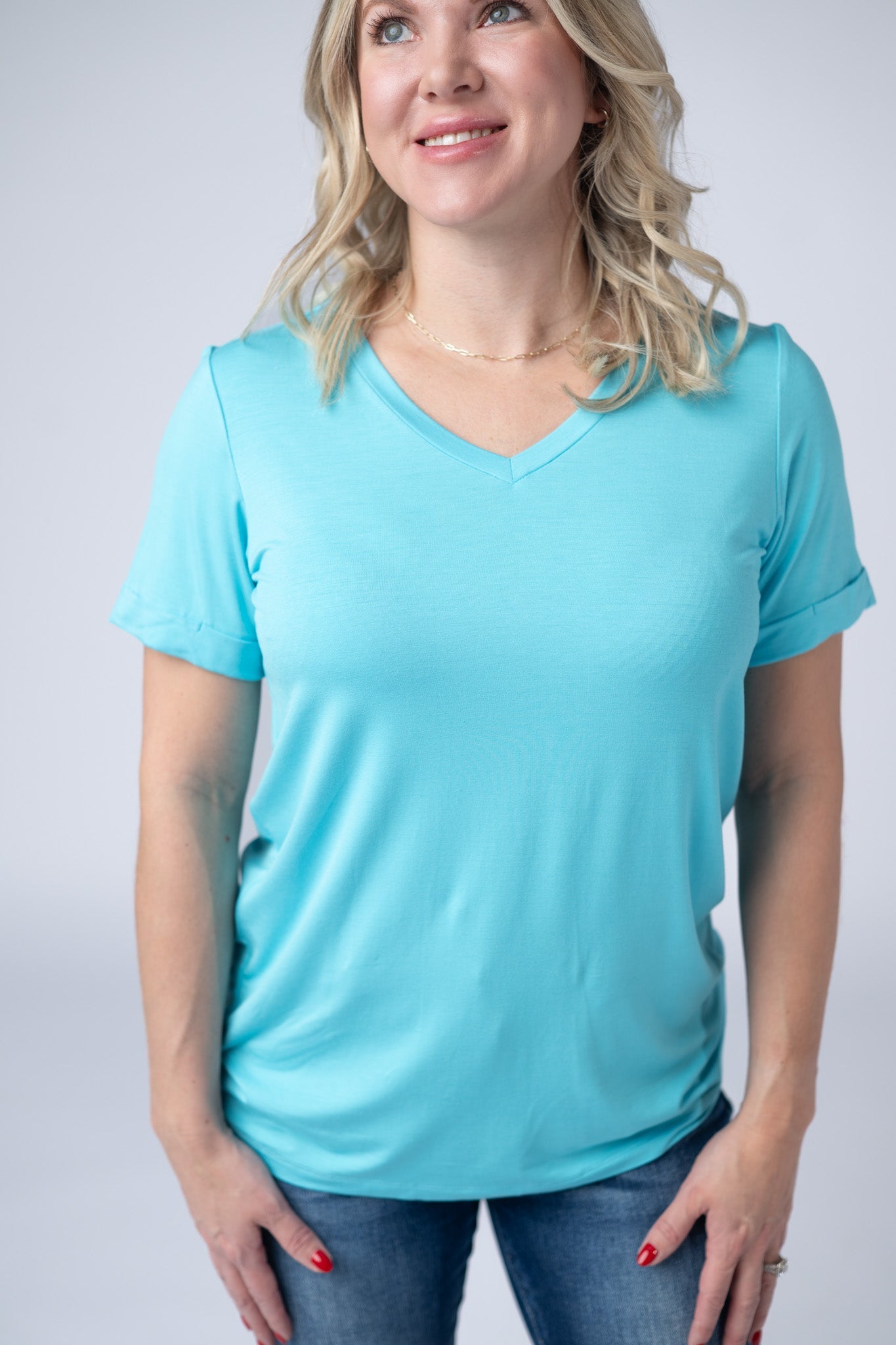 IN STOCK Sophie Top - Aqua Blue