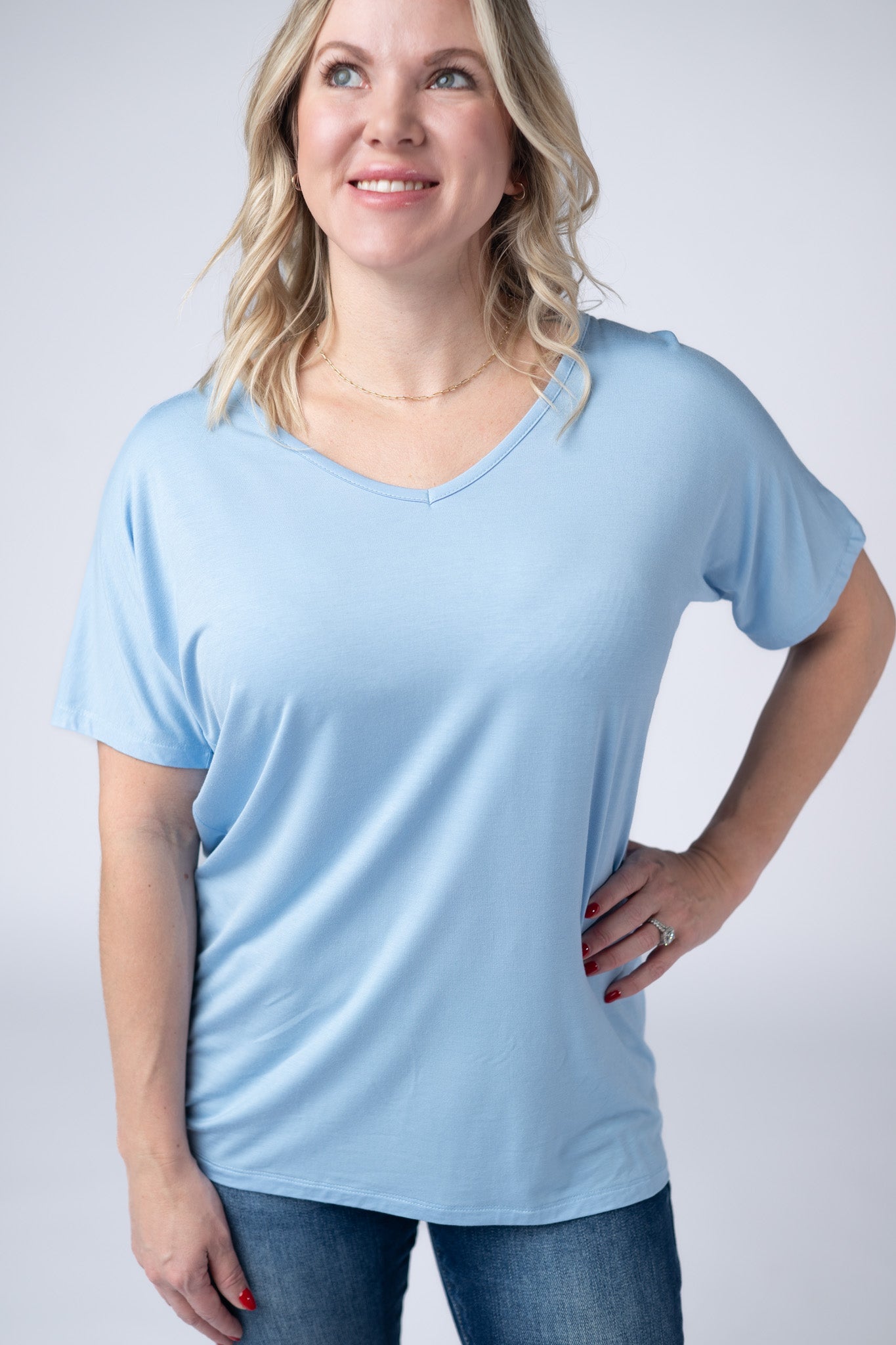 IN STOCK Chloe Cozy Top - Sky Blue FINAL SALE