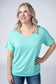 IN STOCK Chloe Cozy Top - Turquoise