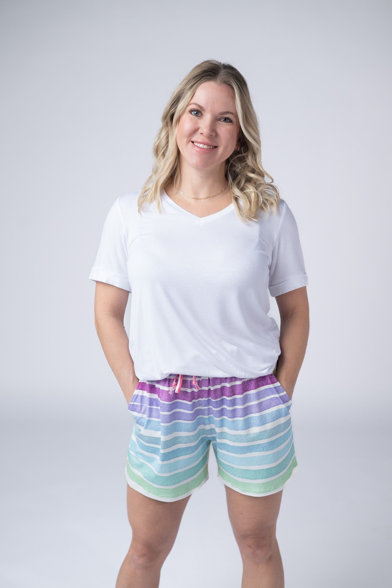 IN STOCK Jamie Shorts - Rainbow Stripes