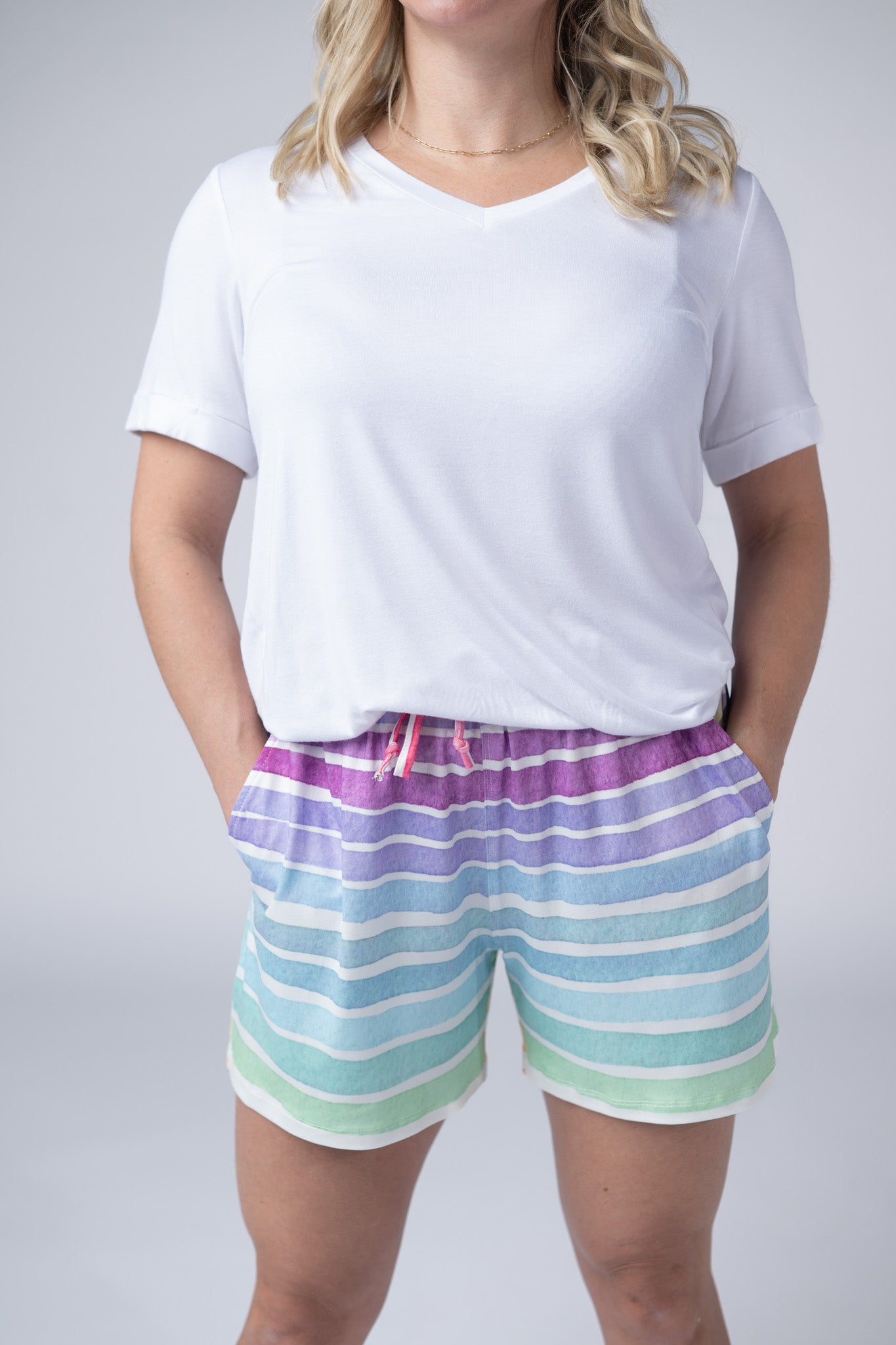 IN STOCK Jamie Shorts - Rainbow Stripes