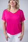 IN STOCK Chloe Cozy Top - Hot Pink