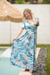 IN STOCK Millie Maxi Dress - Abstract Aqua Breeze FINAL SALE