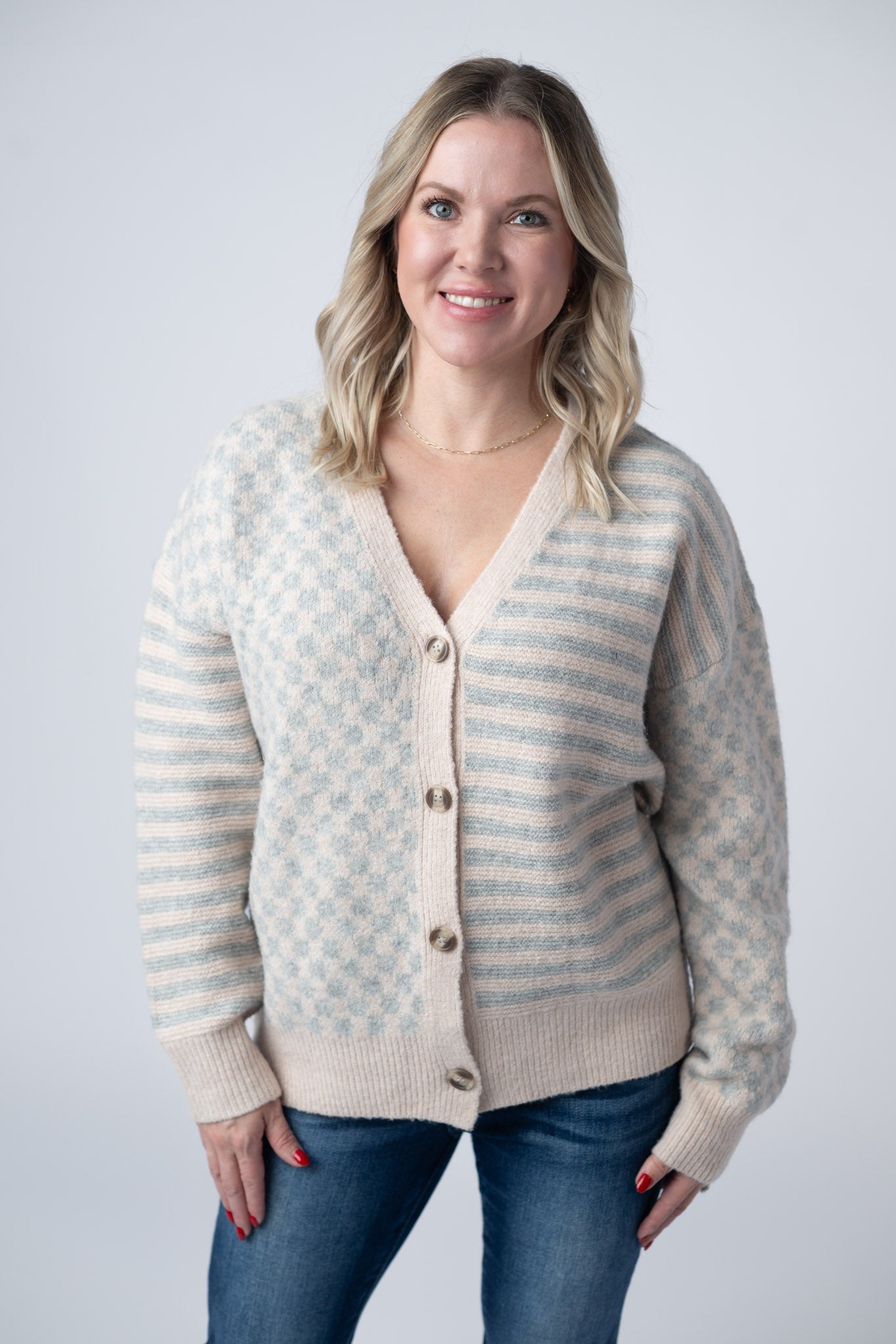 IN STOCK Pattern Mix Neutral Cardigan