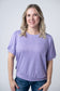 IN STOCK Katie Cozy Top - Heathered Purple