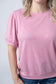 IN STOCK Katie Cozy Top - Heathered Pink