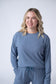 IN STOCK Corrine Ribbed Pullover Top - Denim FINAL SALE