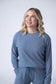 IN STOCK Corrine Ribbed Pullover Top - Denim FINAL SALE