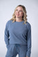 IN STOCK Corrine Ribbed Pullover Top - Denim FINAL SALE