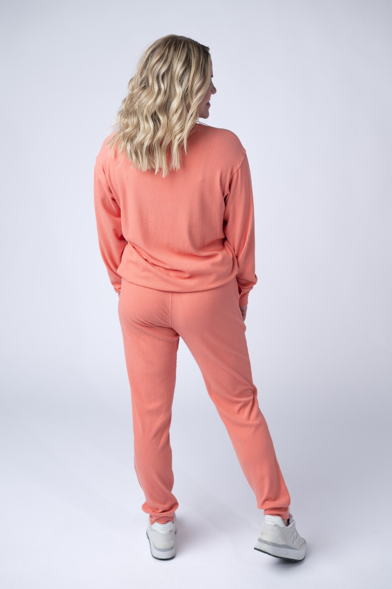 IN STOCK Corrine Ribbed Pullover Top - Coral FINAL SALE