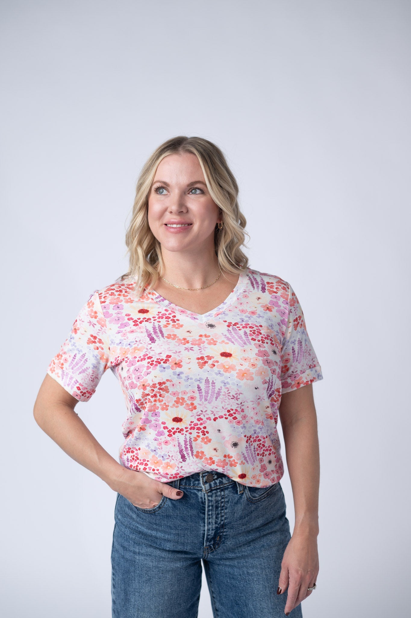 IN STOCK Sophie Tee - Coral Sunset Floral