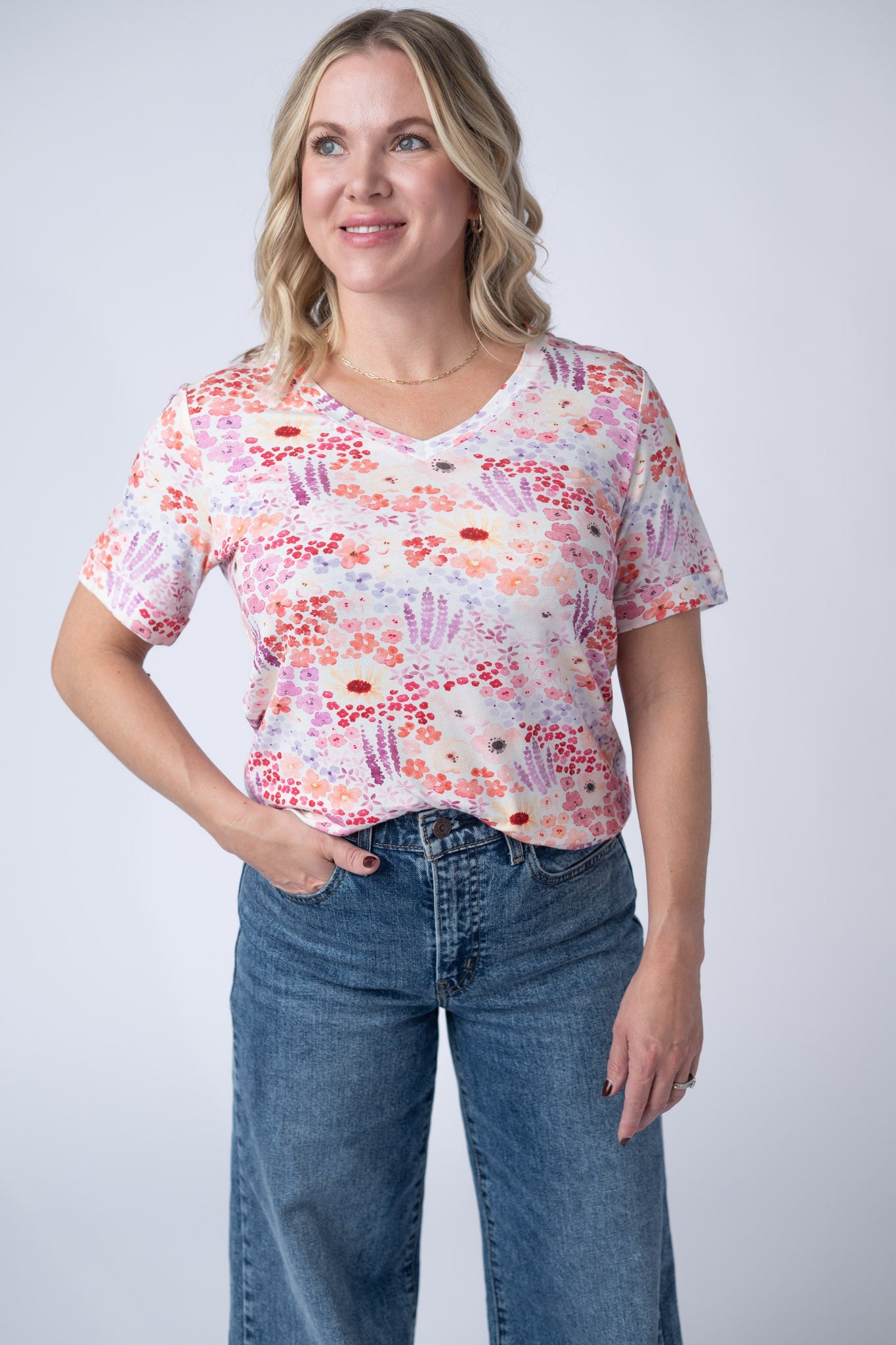 IN STOCK Sophie Tee - Coral Sunset Floral