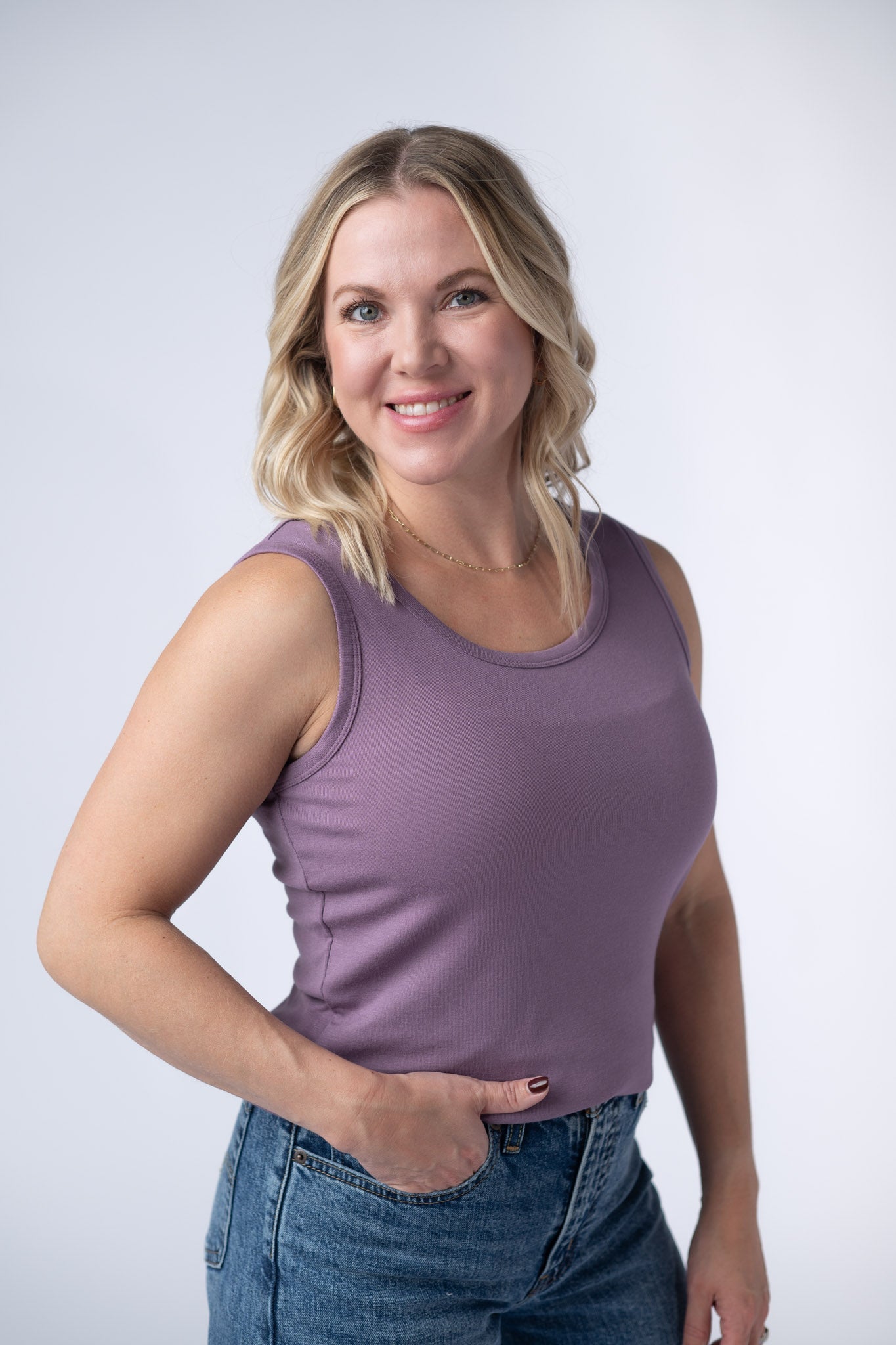 IN STOCK Ava Tank - Dusty Lavender