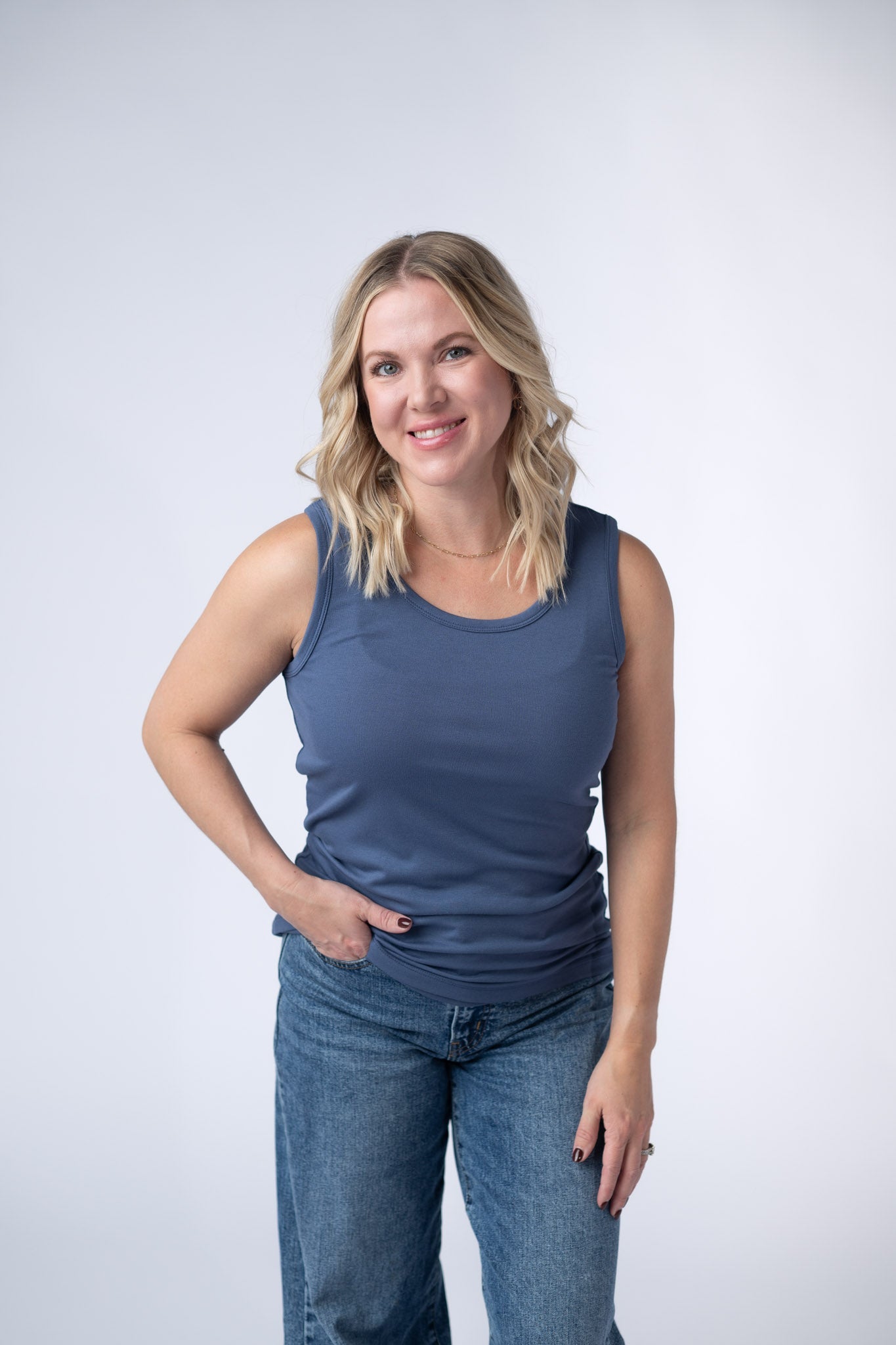 IN STOCK Ava Tank - Blue