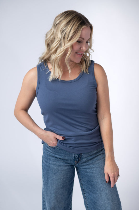 IN STOCK Ava Tank - Blue