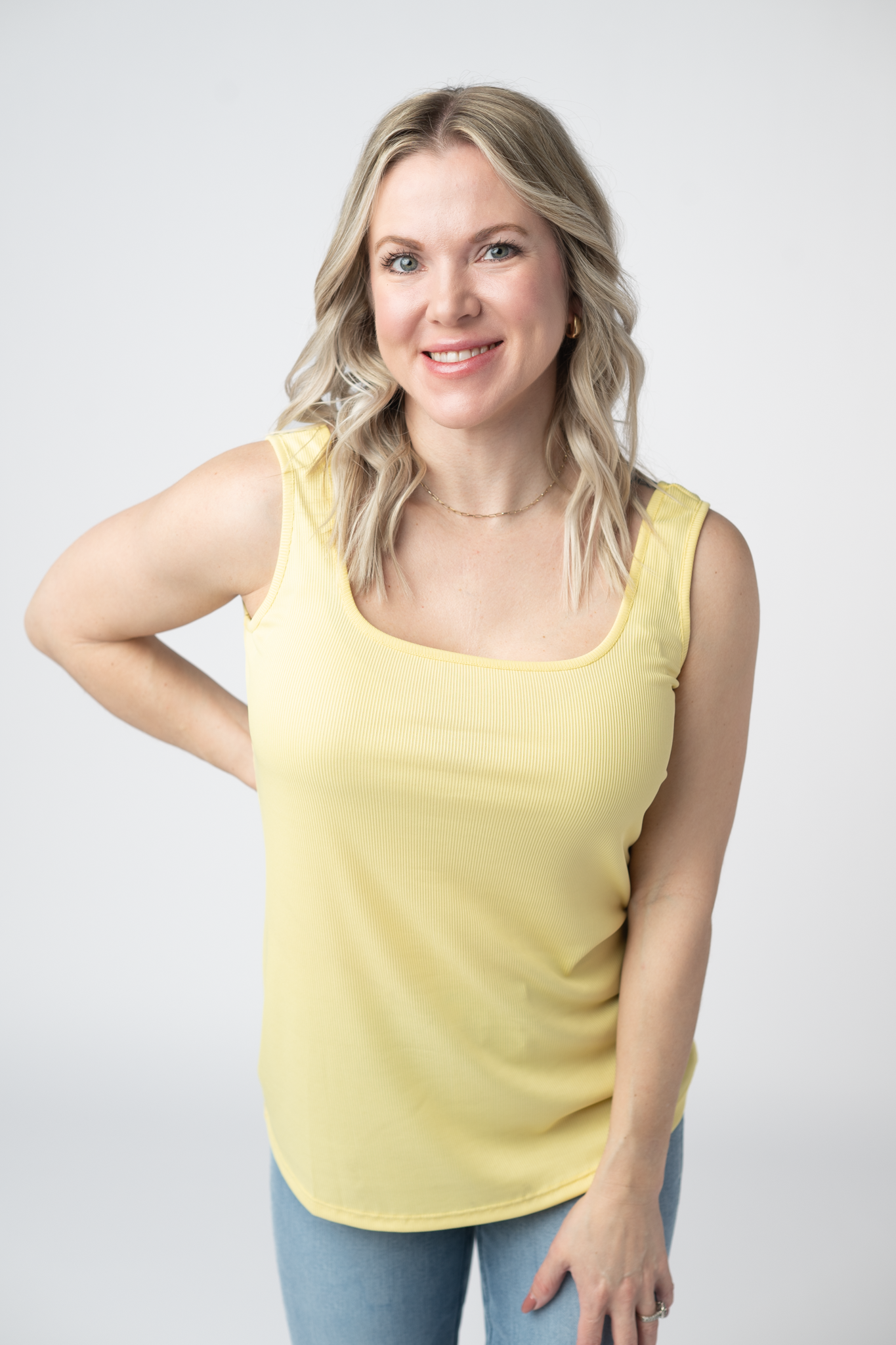 IN STOCK Rachel Ribbed Tank - Yellow FINAL SALE