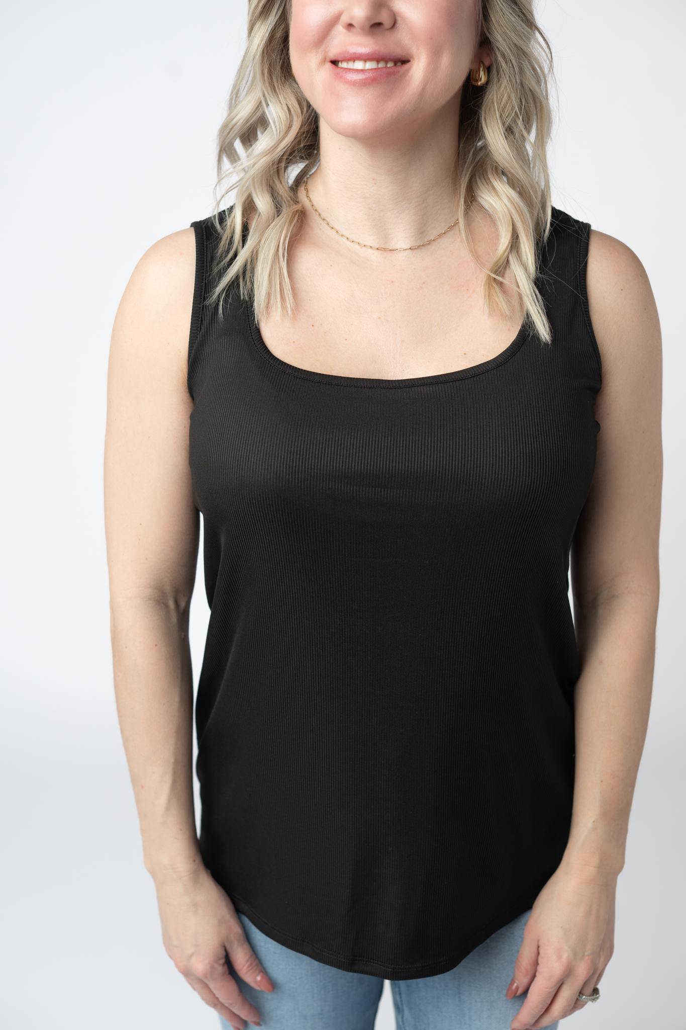 IN STOCK Rachel Ribbed Tank - Black FINAL SALE