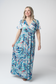 IN STOCK Millie Maxi Dress - Abstract Aqua Breeze FINAL SALE