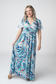 IN STOCK Millie Maxi Dress - Abstract Aqua Breeze FINAL SALE