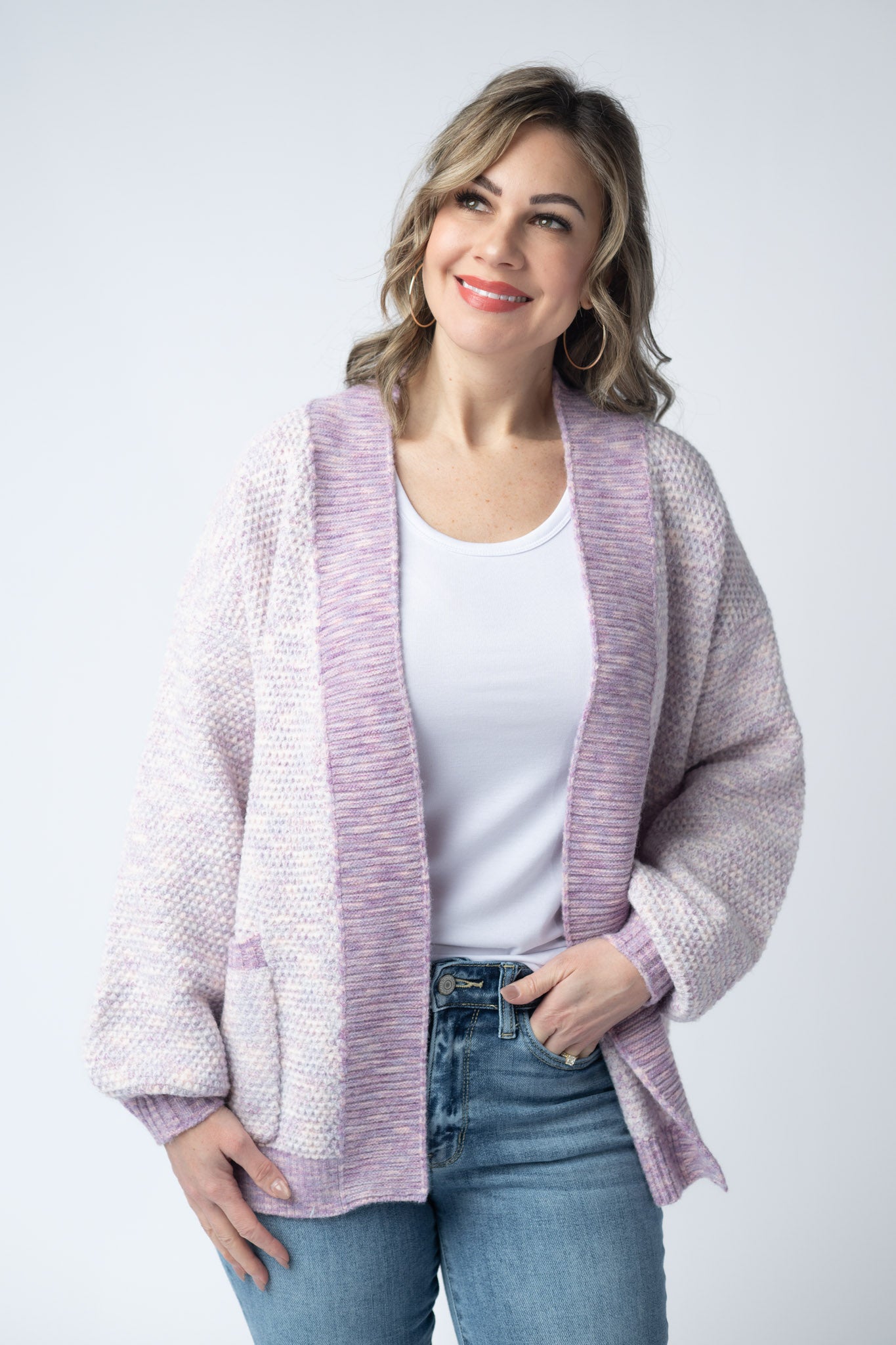 IN STOCK Kinsley Cardigan - Purple Mix