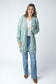 IN STOCK Carly Confetti Dot Cardigan - Aqua Blue