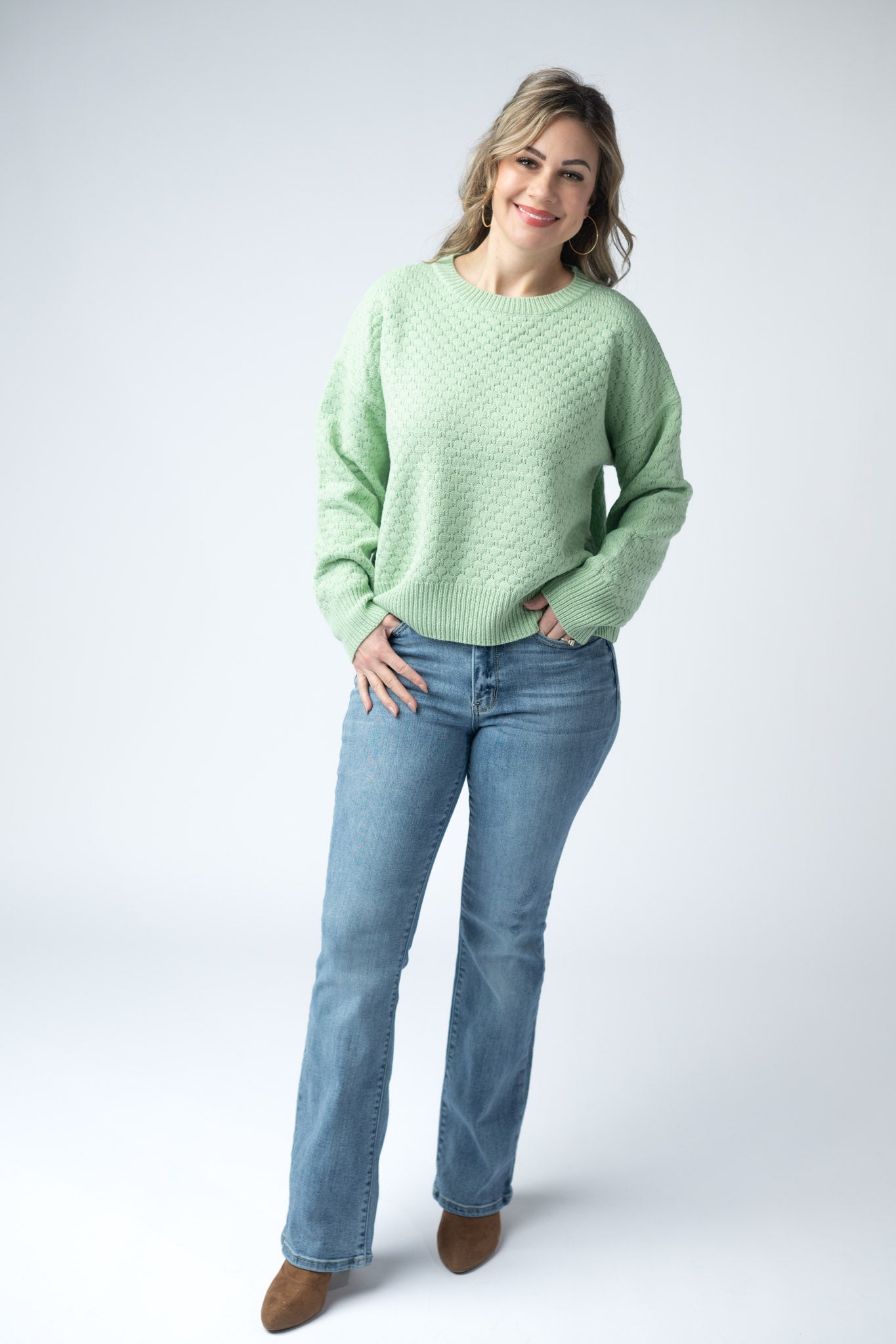 IN STOCK Gianna Pullover Sweater - Spring Sage Green