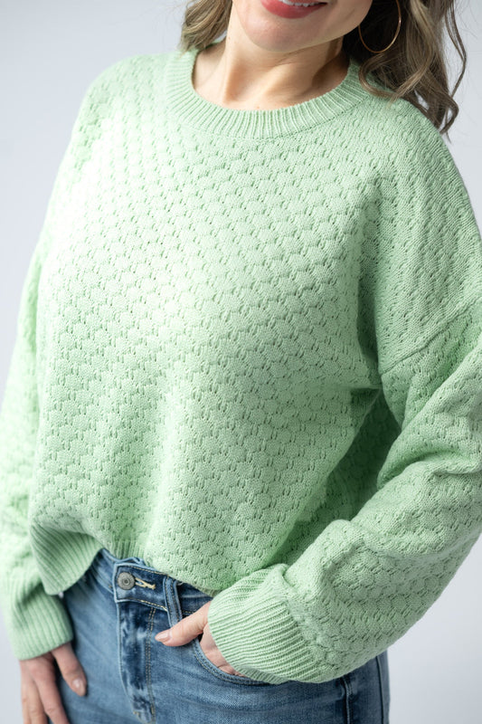 IN STOCK Gianna Pullover Sweater - Spring Sage Green
