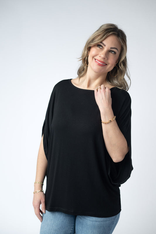IN STOCK Darcy Dolman Top - Black