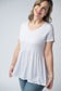 IN STOCK Sarah Ruffle Short Sleeve - White