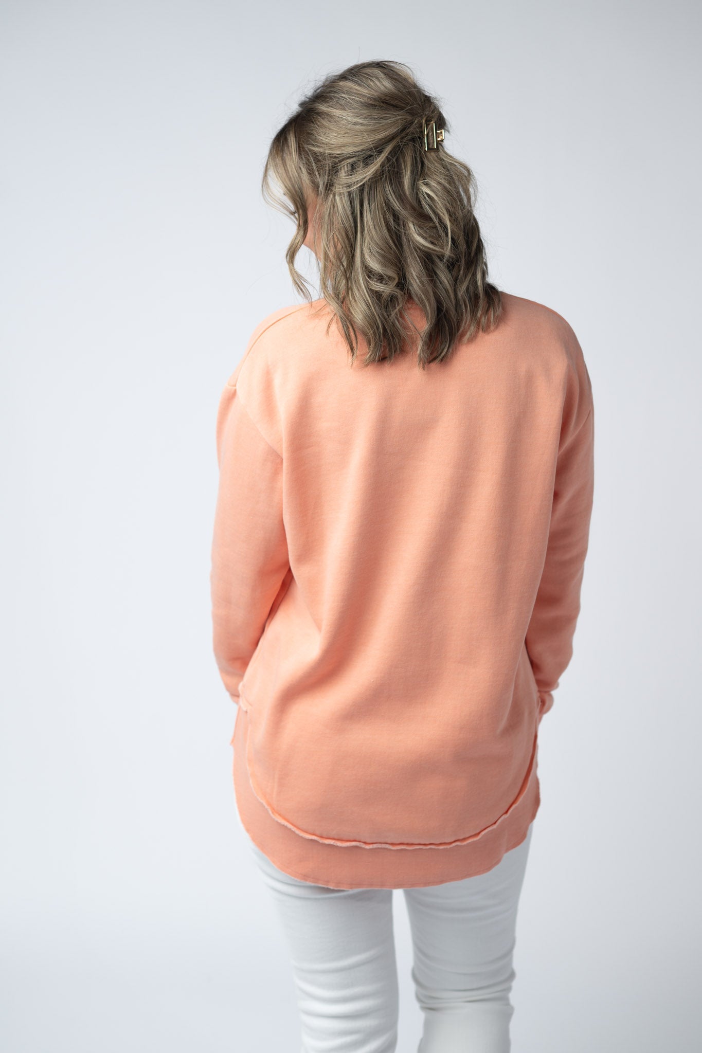 IN STOCK Vintage Wash Pullover - Spring Peach
