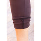 Ready to Ship | The Belle - Brown FLEECE Full Length Leggings with Pockets*
