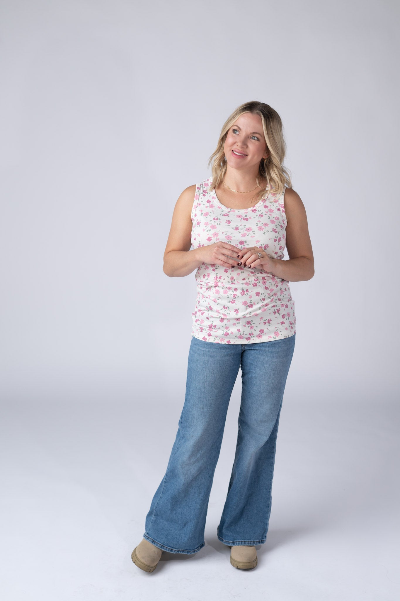 IN STOCK Ava Tank - Pretty in Pink Floral