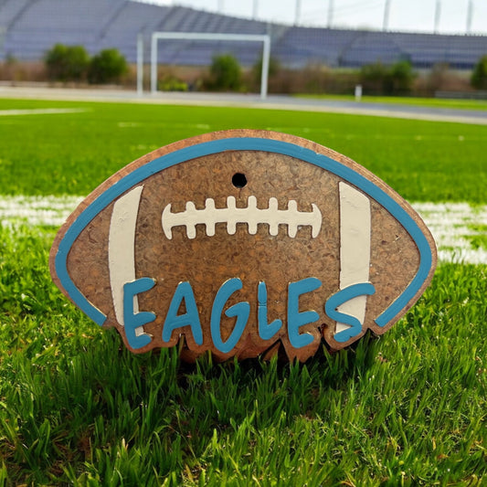 Teal and Grey Football Freshie