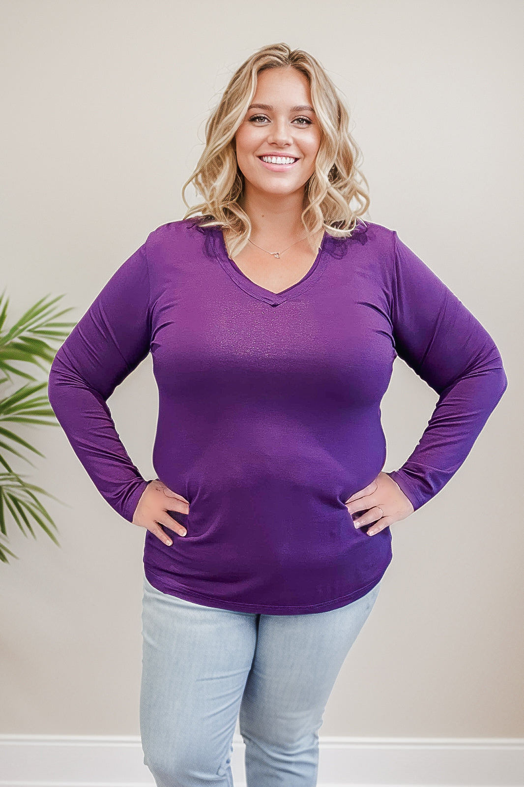 Everly Long Sleeve - Plum