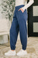 Every Second, Every Hour Jogger Bottoms in Blue Indigo
