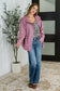 Falling in Deep Crinkle Woven Blouse Dune Grey
