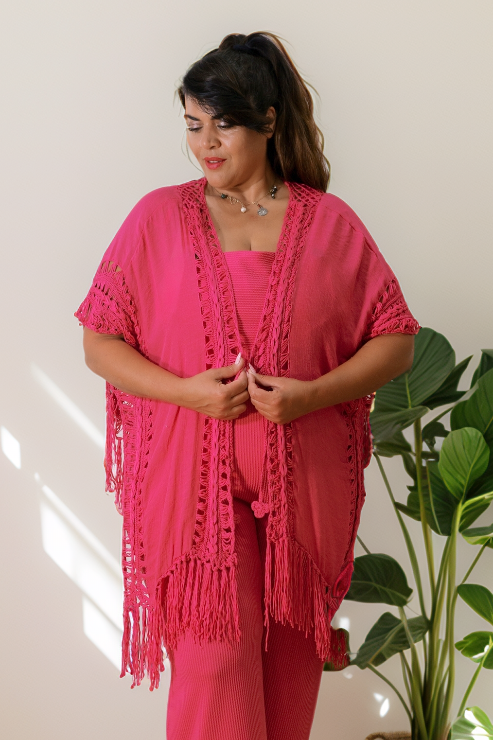 Fuchsia Flow Cardigan