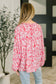 Garden Kiss V-Neck Puff Sleeve Blouse