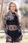 Black Lace Embrace Top Size M