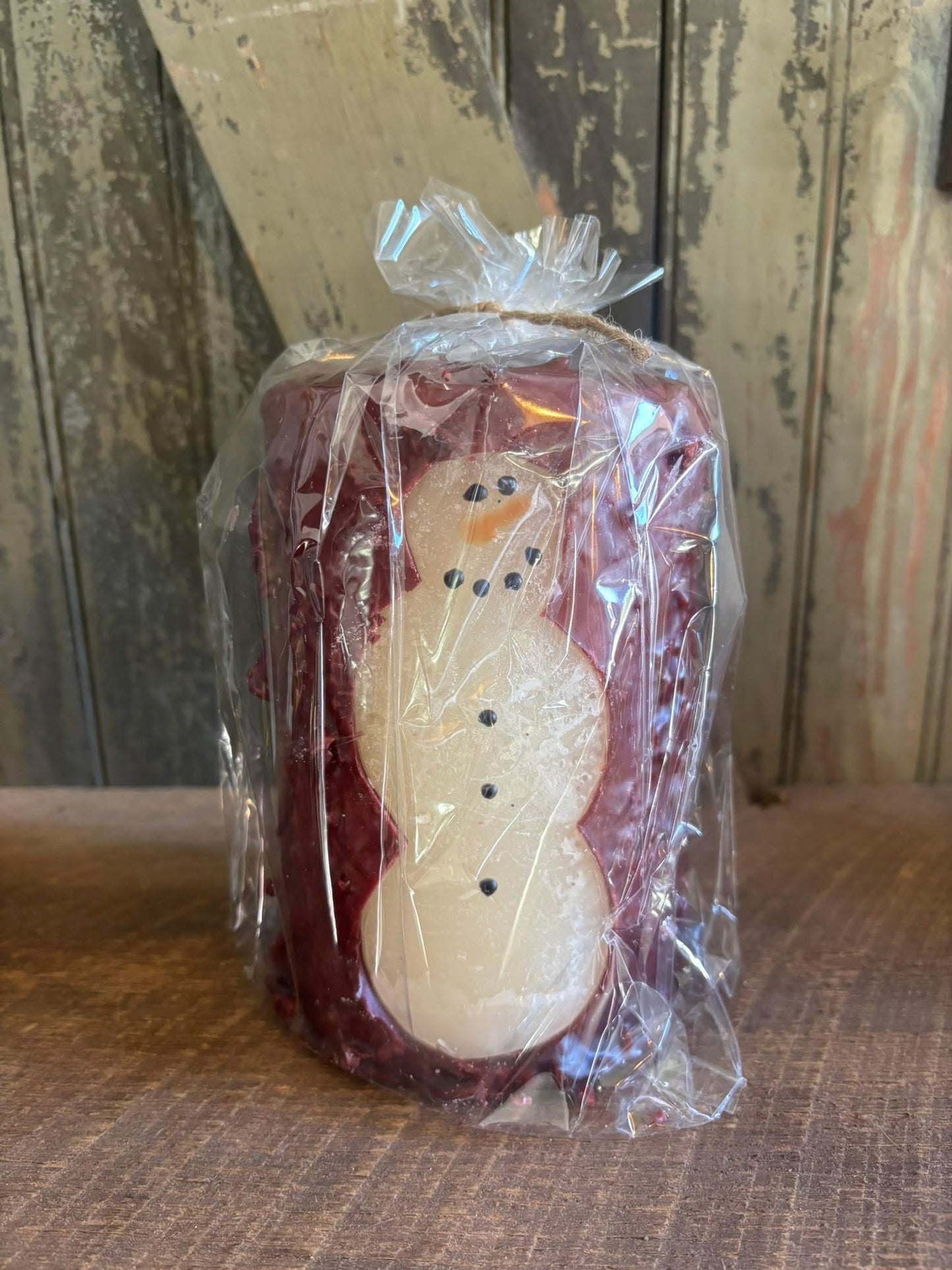 Snowman Candle
