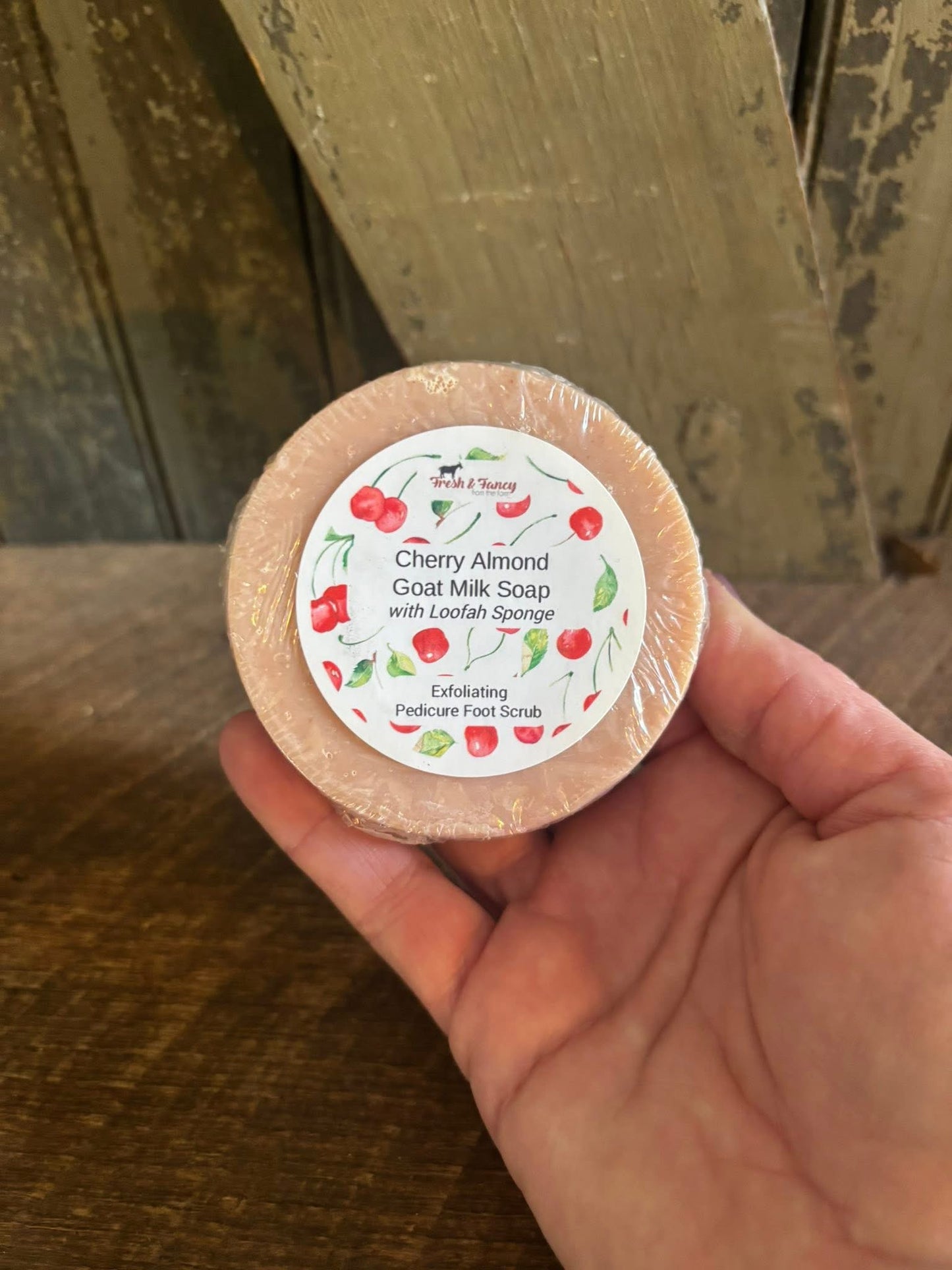 Cherry Almond Goat Milk Soap With Loofah