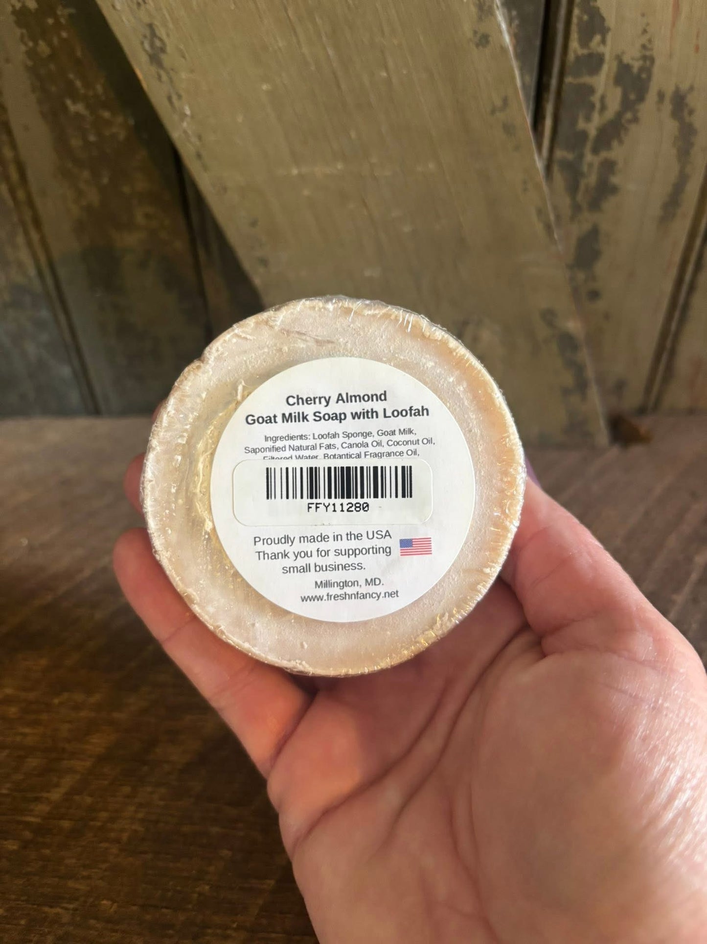 Cherry Almond Goat Milk Soap With Loofah