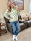 IN STOCK Checkered Sweater - Sage and White